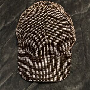 Stylish Black Rhinestone Cap